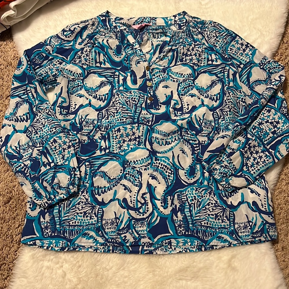 Lilly Pulitzer long sleeve blouse- size XS